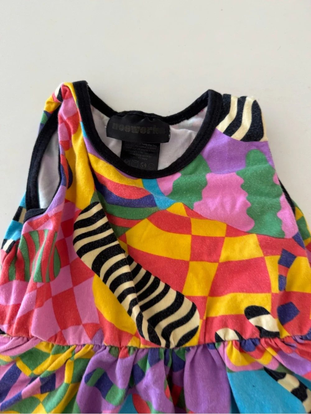 Nooworks Multicolor Swirl Print Girls' Casual Dress sz 4